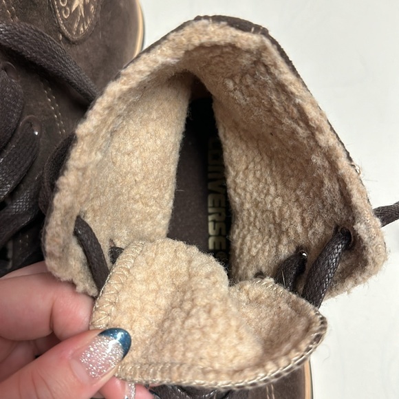 Brown Sherpa Converse Sneakers - Picture 8 of 10